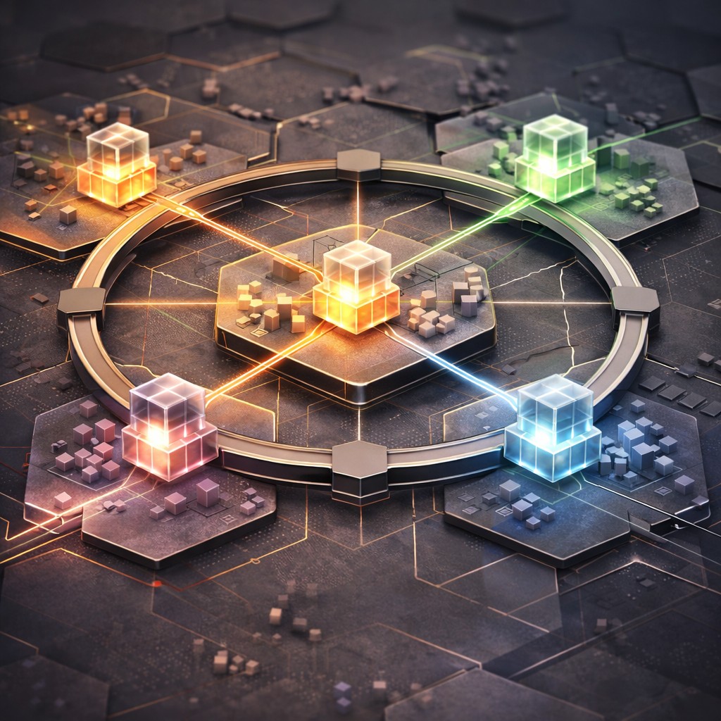 Manage hero showing coordinated control across distributed AI operations.